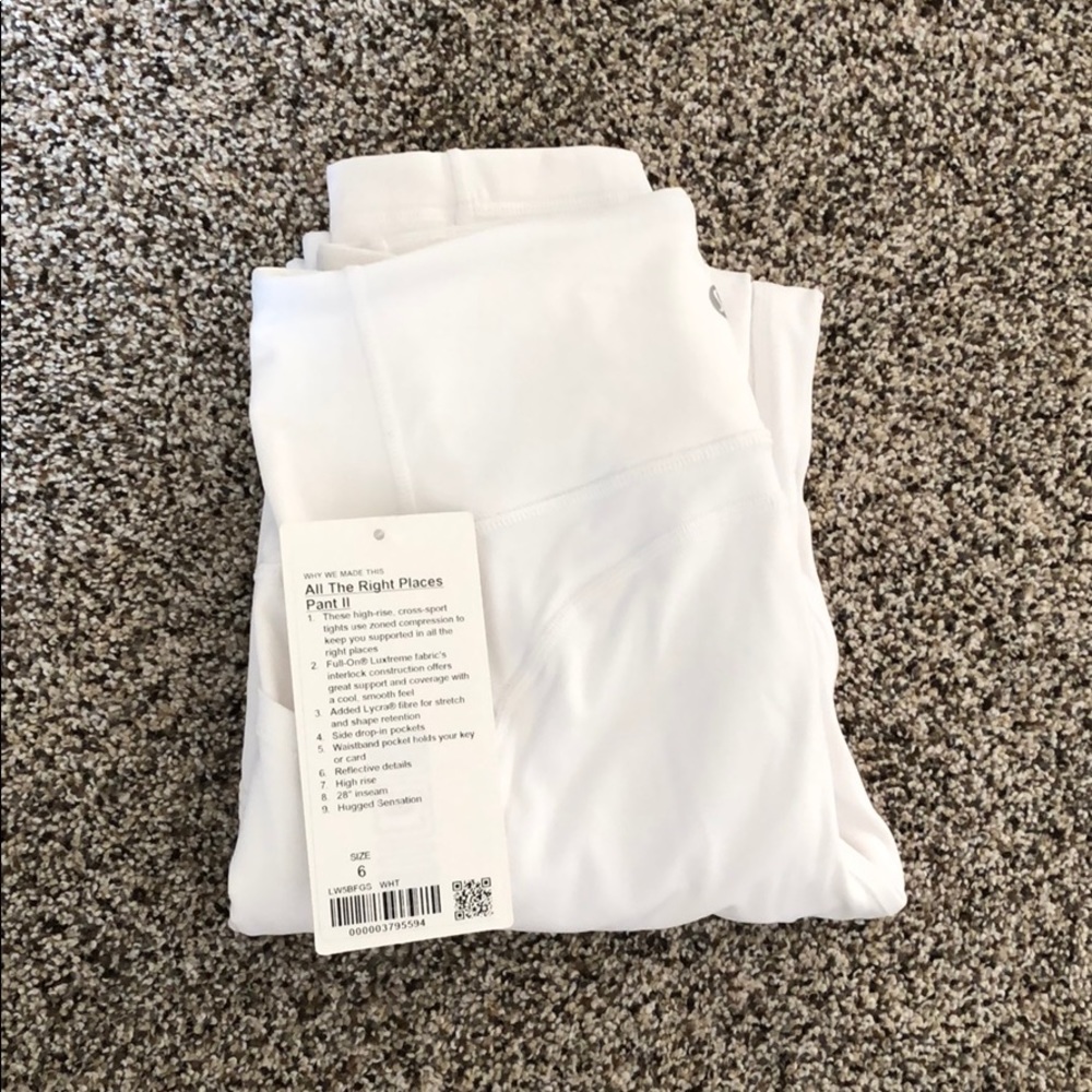 Lululemon White All the Right Places Pant II